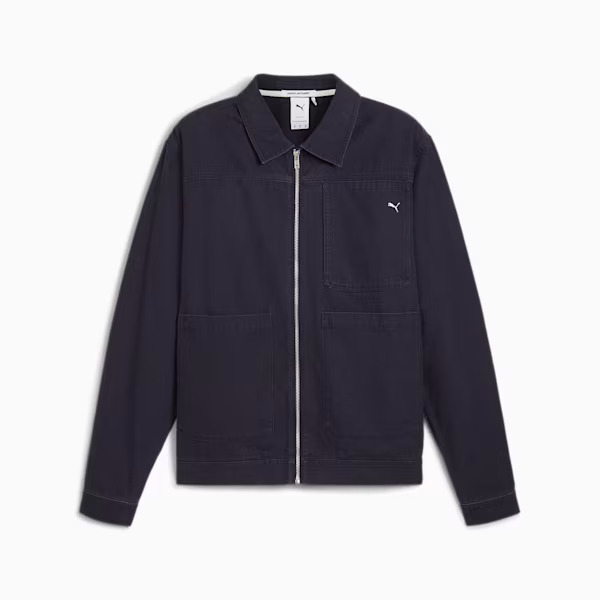 Куртка PUMA MMQ Zip Overshirt цвет синий арт 62663316 - купить в