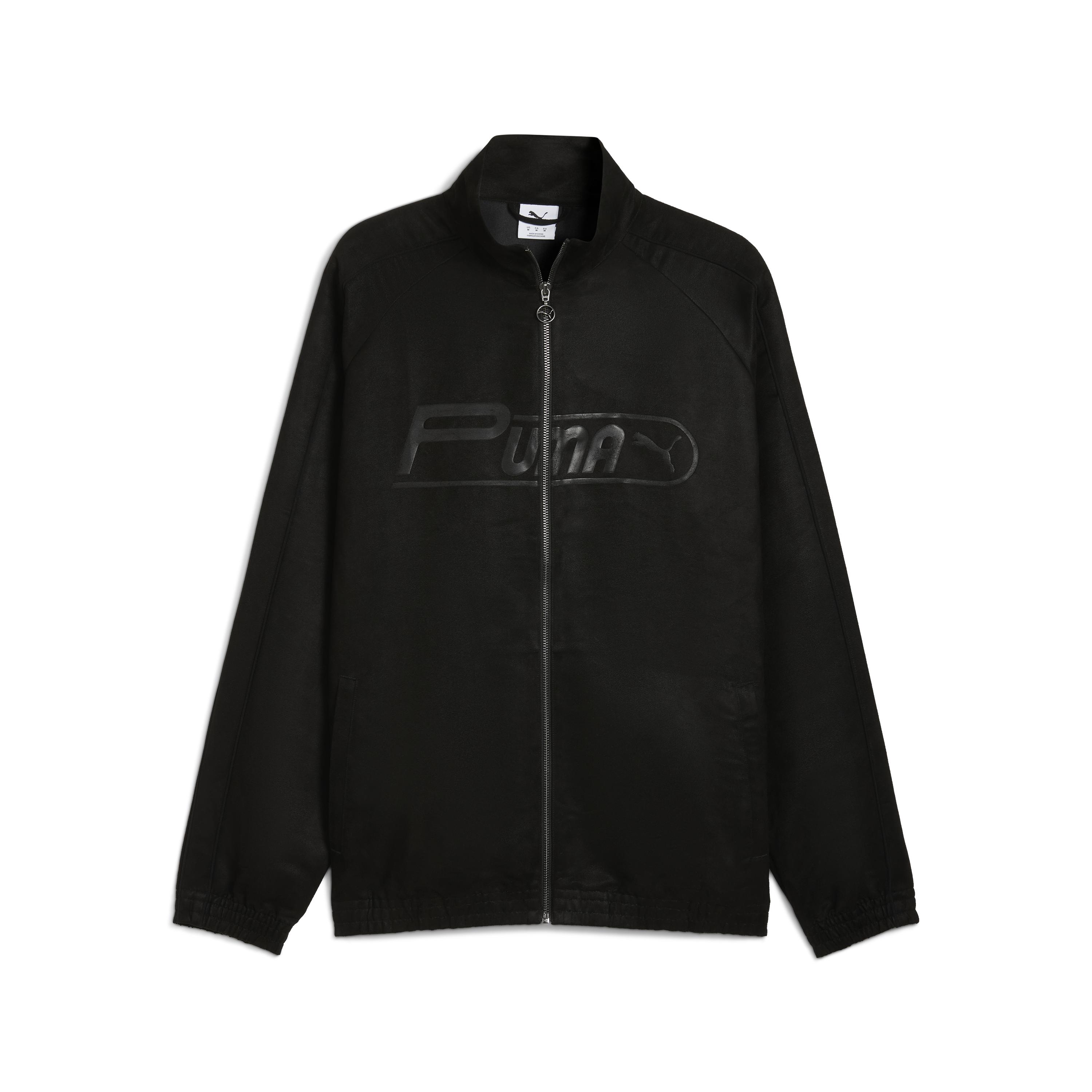 Мужская олимпийка PUMA T7 Suede Track Jacket цвет черный арт