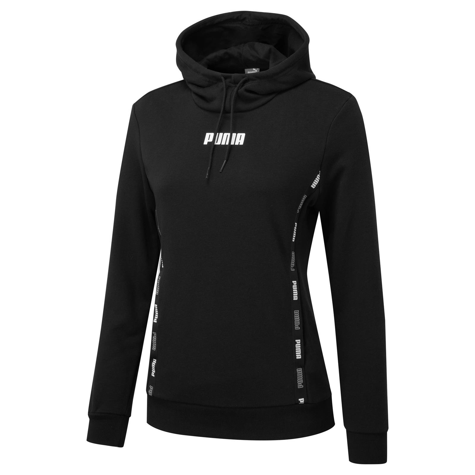 Женская толстовка PUMA Tape Hoodie FL W цвет черный 67402001 - купить в ...