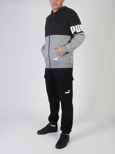 Мужская толстовка PUMA POWER FZ Hoodie цвет мультиколор арт