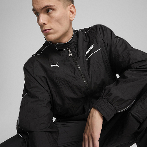Мужская ветровка PUMA F1 T7 Oversized Track Jacket цвет черный арт