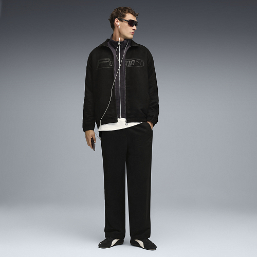 Мужская олимпийка PUMA T7 Suede Track Jacket цвет черный арт