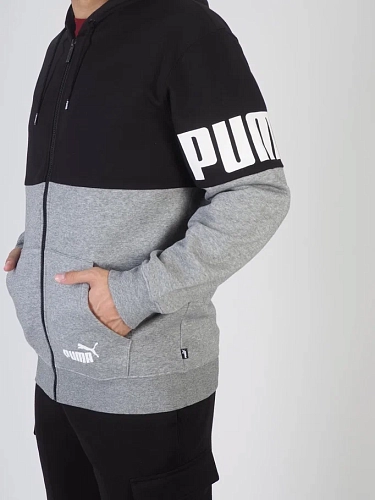 Мужская толстовка PUMA POWER FZ Hoodie цвет мультиколор арт