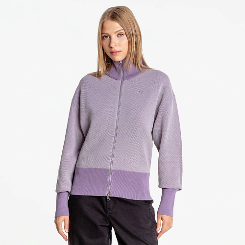 Женская олимпийка PUMA YONA Full-Zip Cardigan цвет фиолетовый арт