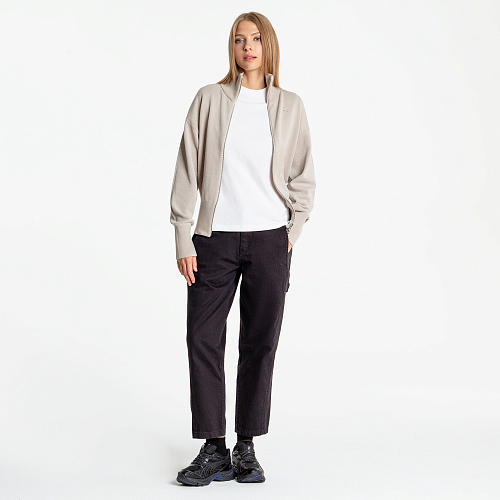ぽこ Женская олимпийка PUMA YONA Full-Zip Cardigan цвет бежевый арт