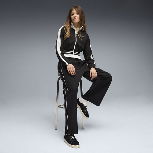 Женские брюки PUMA T7 Woven Track Pants op цвет черный арт