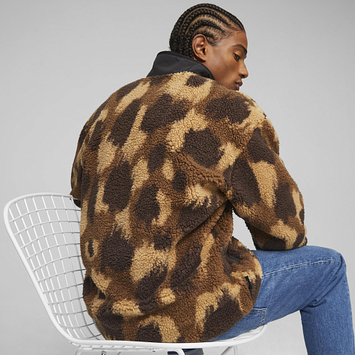 Мужская олимпийка PUMA Downtown AOP Sherpa Jacket цвет мультиколор