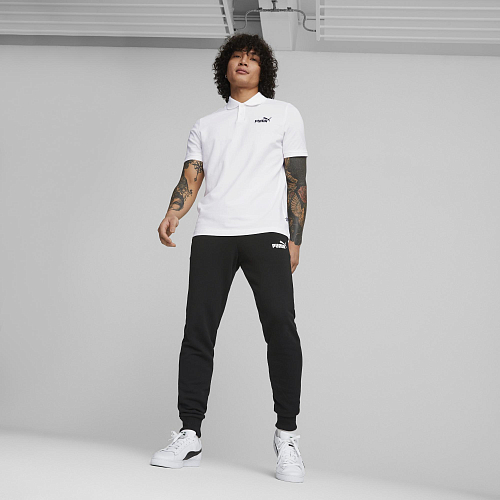 Puma logo joggers in black best sale