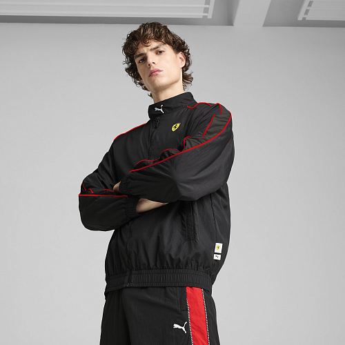 Мужская олимпийка PUMA Ferrari Race T7 Oversize Jkt цвет черный