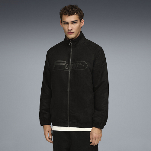 Мужская олимпийка PUMA T7 Suede Track Jacket цвет черный арт