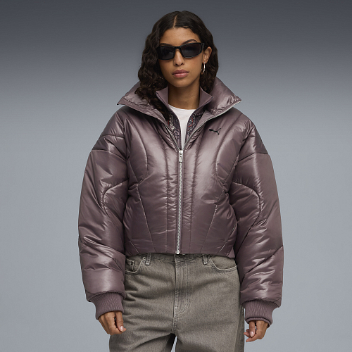 Женская куртка PUMA Dare to Puffer Jacket цвет фиолетовый арт