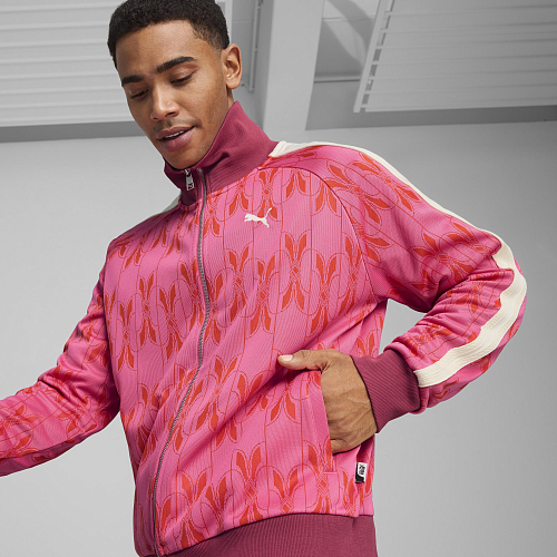 Мужская олимпийка PUMA The NeverWorn T7 Jacket цвет розовый арт