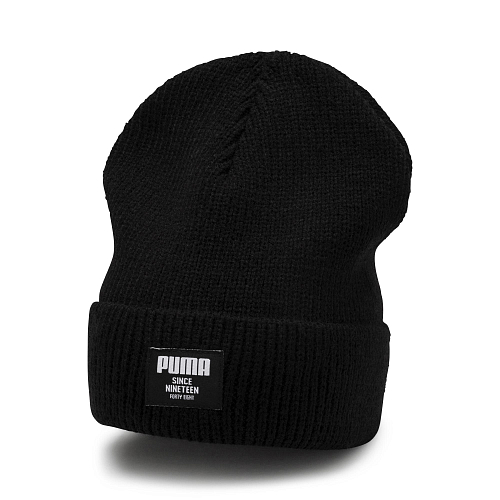 Шапка PUMA Ribbed Classic Beanie цвет черный арт 02170901 - купить
