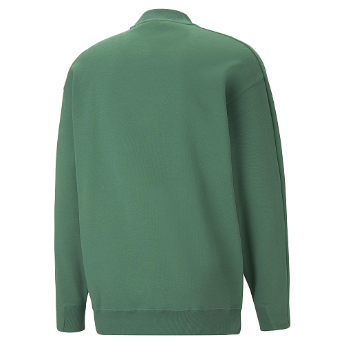Мужской свитшот PUMA T7 Mock Neck Crew цвет зеленый арт 53948337