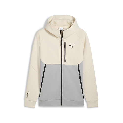 Мужская толстовка PUMA TECH Full-Zip Hoodie цвет бежевый арт