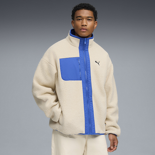 Мужская олимпийка PUMA Reversible Sherpa Jacket цвет бежевый арт