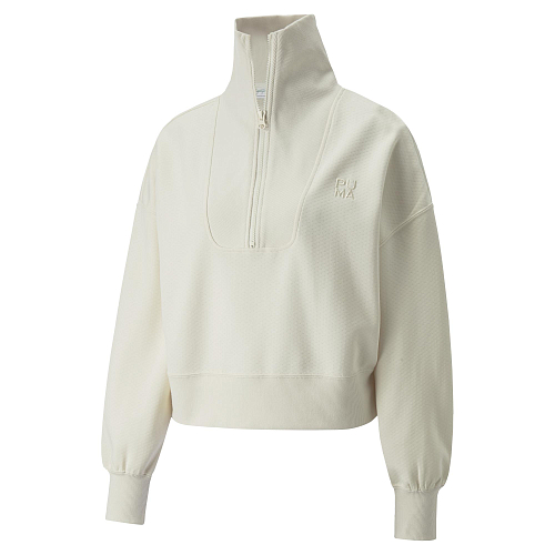 Женский свитшот PUMA Infuse Half-Zip цвет белый арт 53564265