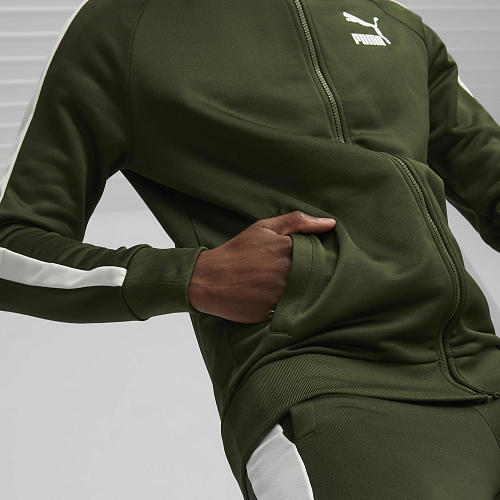 Мужская олимпийка PUMA T7 ICONIC Track Jacket цвет зеленый арт